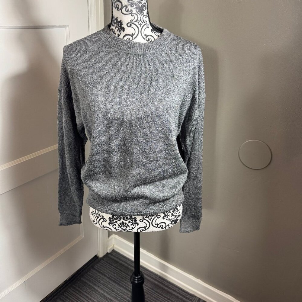 Vintage French Rags gray heavyweight textured sweater.  Size 2 (medium)